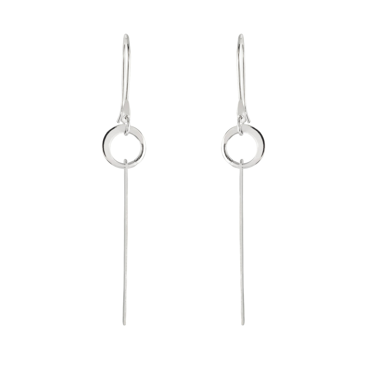 Circle bar deals drop earrings